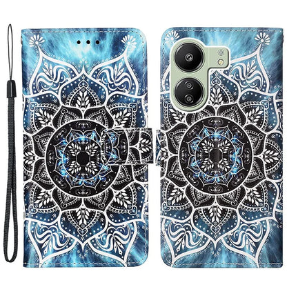 YB Pattern Printing Leather Series-4 for Xiaomi Redmi 13C 4G / Poco C65 4G Leather Case Wallet Flip Cover