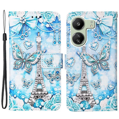 YB Pattern Printing Leather Series-4 for Xiaomi Redmi 13C 4G / Poco C65 4G Leather Case Wallet Flip Cover