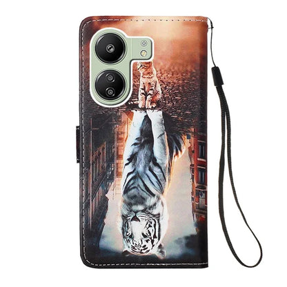 YB Pattern Printing Leather Series-4 for Xiaomi Redmi 13C 4G / Poco C65 4G Leather Case Wallet Flip Cover