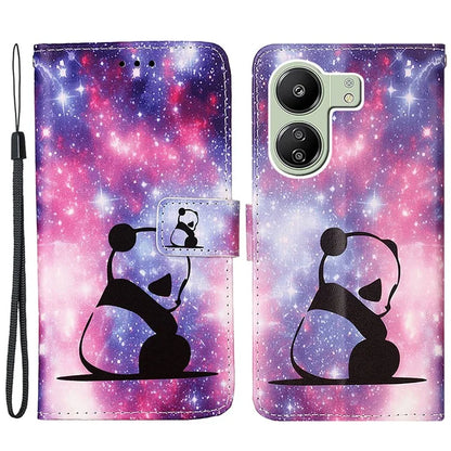 YB Pattern Printing Leather Series-4 for Xiaomi Redmi 13C 4G / Poco C65 4G Leather Case Wallet Flip Cover