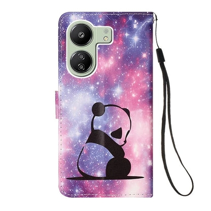 YB Pattern Printing Leather Series-4 for Xiaomi Redmi 13C 4G / Poco C65 4G Leather Case Wallet Flip Cover
