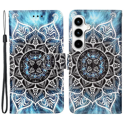 YB Pattern Printing Leather Series-4 for Samsung Galaxy A35 5G Wallet Phone Case with Strap