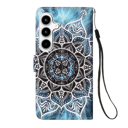 YB Pattern Printing Leather Series-4 for Samsung Galaxy A35 5G Wallet Phone Case with Strap
