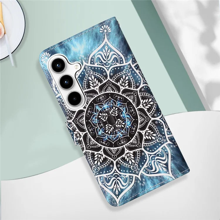 YB Pattern Printing Leather Series-4 for Samsung Galaxy A35 5G Wallet Phone Case with Strap