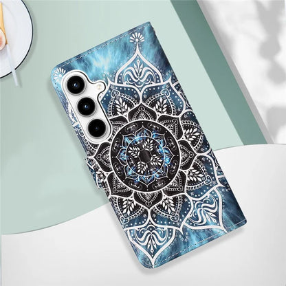 YB Pattern Printing Leather Series-4 for Samsung Galaxy A35 5G Wallet Phone Case with Strap