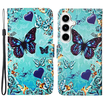 YB Pattern Printing Leather Series-4 for Samsung Galaxy A35 5G Wallet Phone Case with Strap