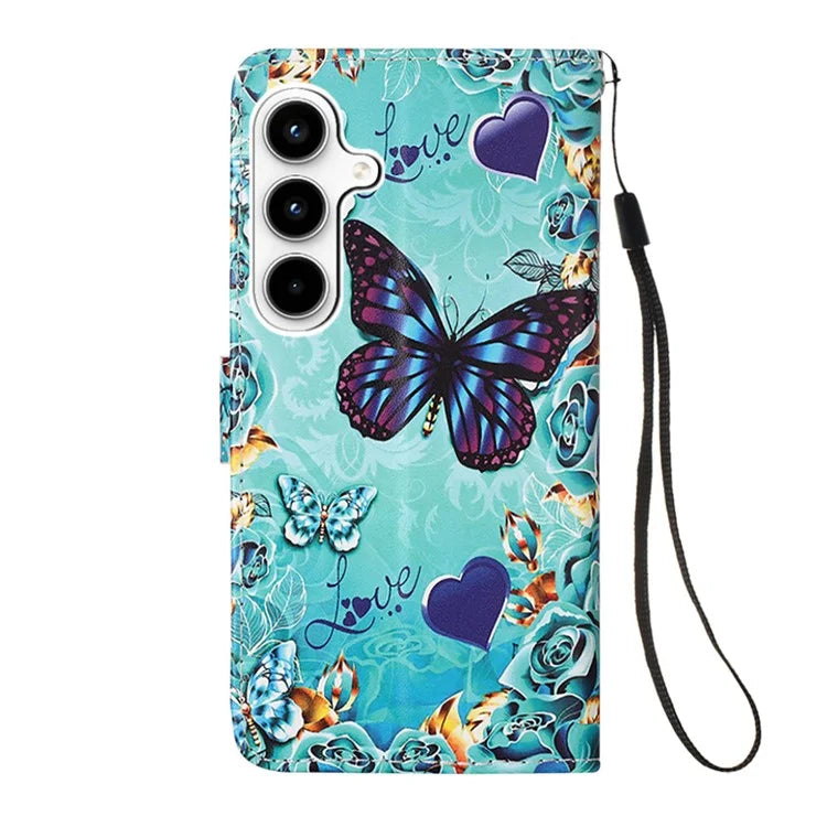 YB Pattern Printing Leather Series-4 for Samsung Galaxy A35 5G Wallet Phone Case with Strap