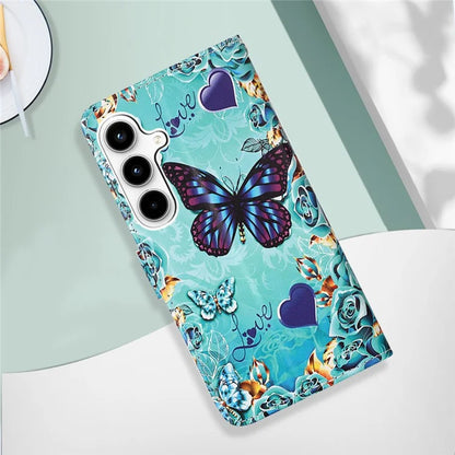 YB Pattern Printing Leather Series-4 for Samsung Galaxy A35 5G Wallet Phone Case with Strap