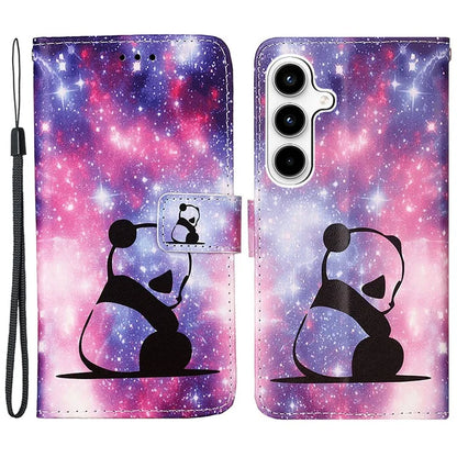 YB Pattern Printing Leather Series-4 for Samsung Galaxy A35 5G Wallet Phone Case with Strap