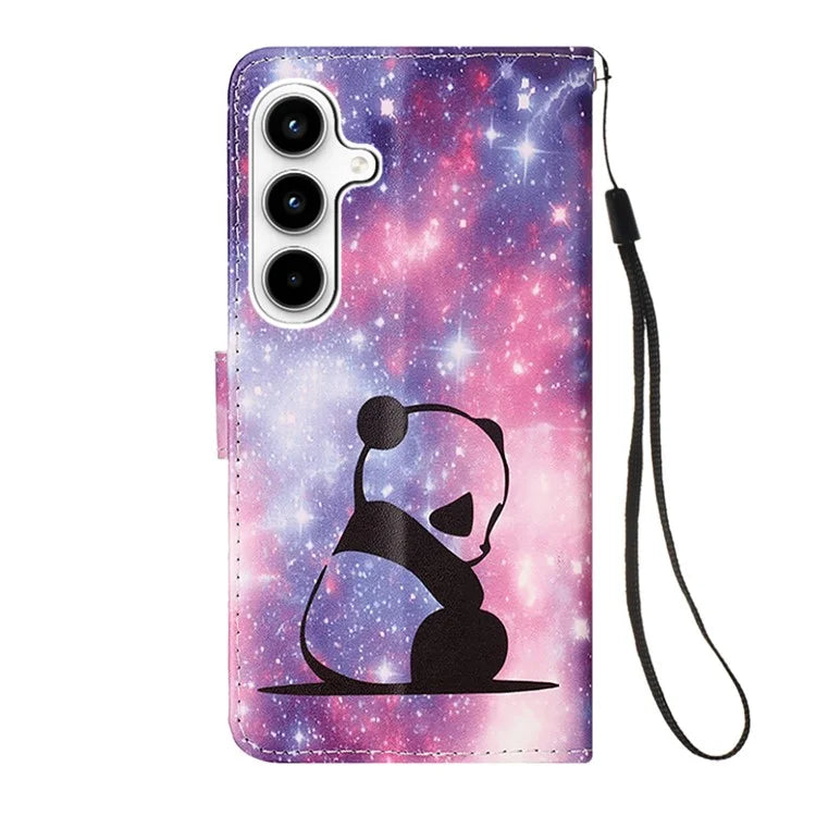 YB Pattern Printing Leather Series-4 for Samsung Galaxy A35 5G Wallet Phone Case with Strap