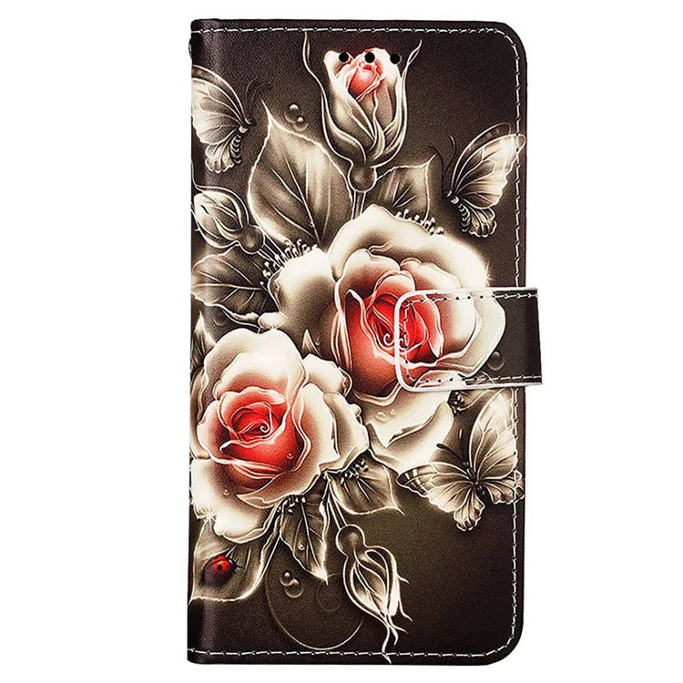 YB Pattern Printing Leather Series-4 for Samsung Galaxy A35 5G Wallet Phone Case with Strap