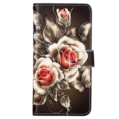 YB Pattern Printing Leather Series-4 for Samsung Galaxy A35 5G Wallet Phone Case with Strap