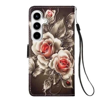 YB Pattern Printing Leather Series-4 for Samsung Galaxy A35 5G Wallet Phone Case with Strap