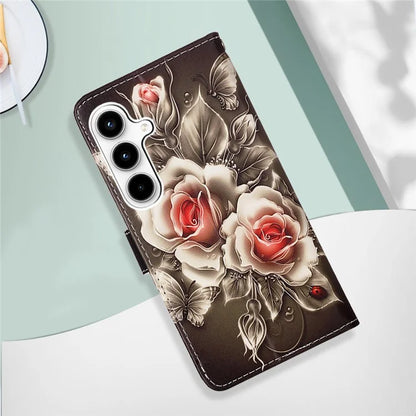 YB Pattern Printing Leather Series-4 for Samsung Galaxy A35 5G Wallet Phone Case with Strap