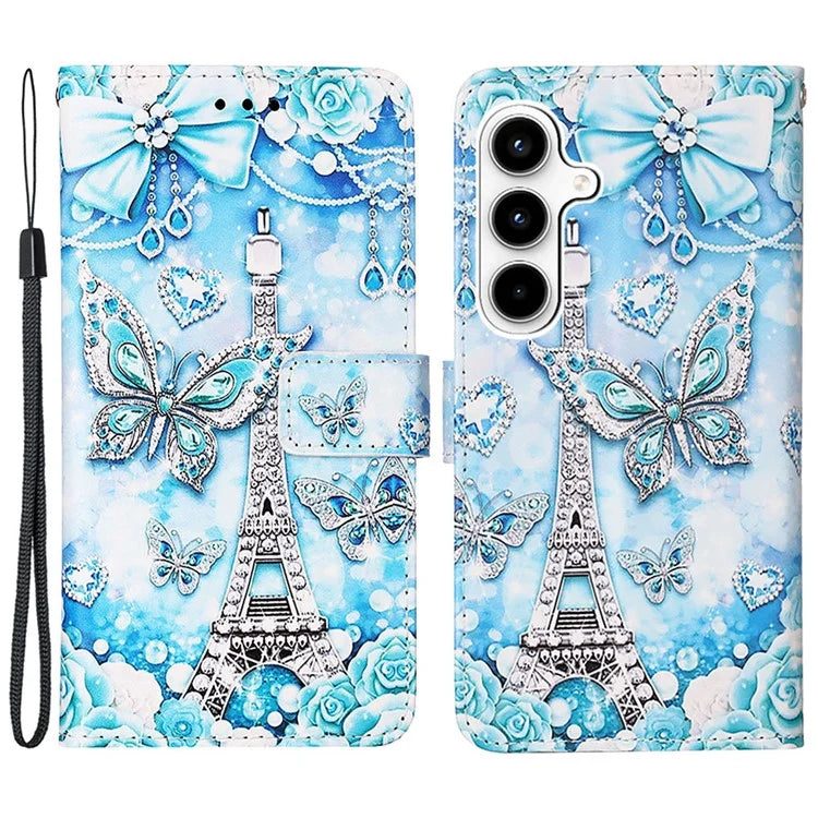 YB Pattern Printing Leather Series-4 for Samsung Galaxy A35 5G Wallet Phone Case with Strap