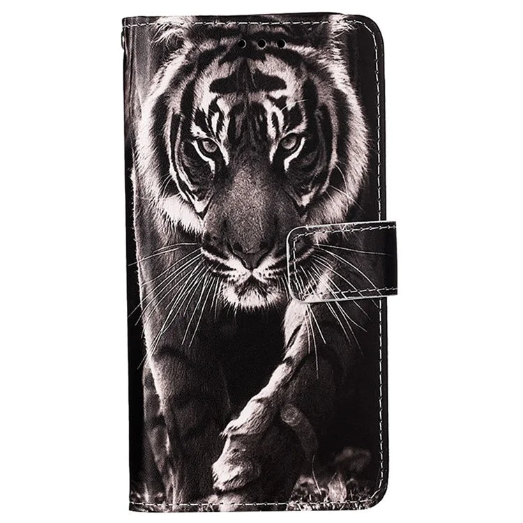 YB Pattern Printing Leather Series-4 for Samsung Galaxy A35 5G Wallet Phone Case with Strap