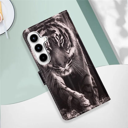 YB Pattern Printing Leather Series-4 for Samsung Galaxy A35 5G Wallet Phone Case with Strap