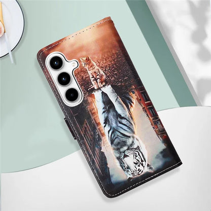 YB Pattern Printing Leather Series-4 for Samsung Galaxy A35 5G Wallet Phone Case with Strap