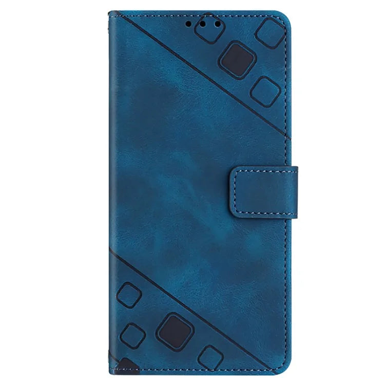 PT005 YB Imprinting Series-6 For Xiaomi Redmi 13C 4G / Poco C65 4G Wallet Leather Case with Strap