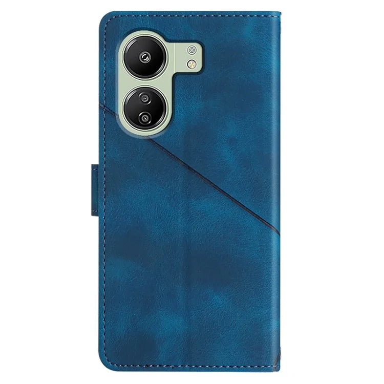 PT005 YB Imprinting Series-6 For Xiaomi Redmi 13C 4G / Poco C65 4G Wallet Leather Case with Strap