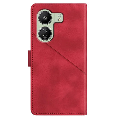 PT005 YB Imprinting Series-6 For Xiaomi Redmi 13C 4G / Poco C65 4G Wallet Leather Case with Strap