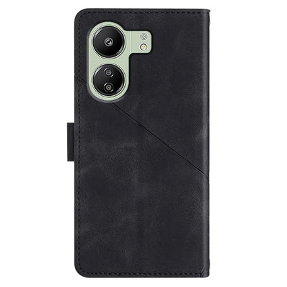 PT005 YB Imprinting Series-6 For Xiaomi Redmi 13C 4G / Poco C65 4G Wallet Leather Case with Strap