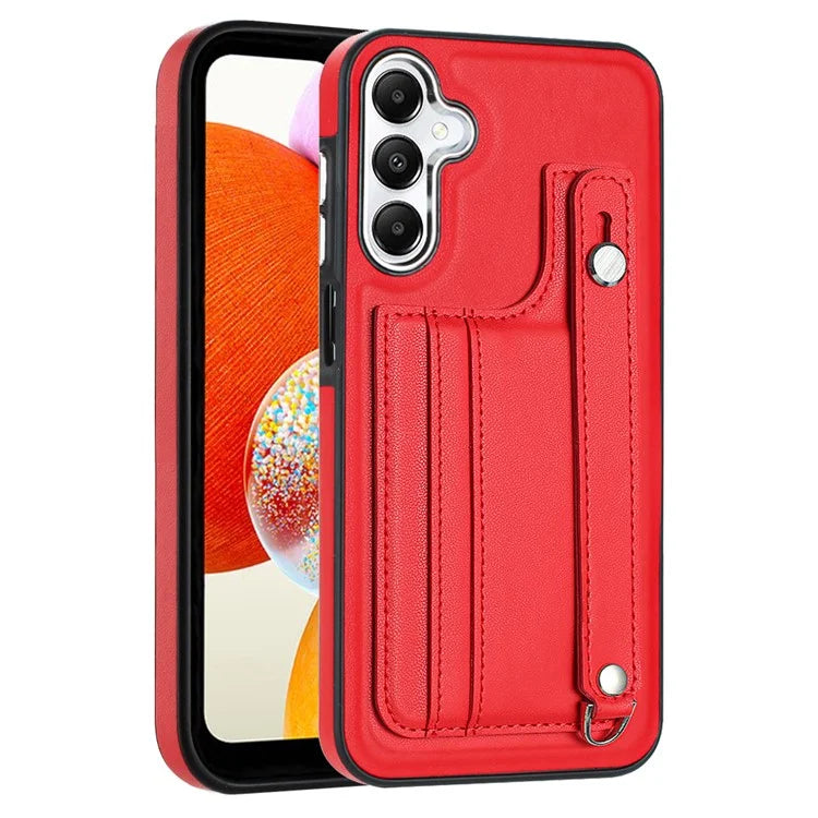 YB Leather Coating Series-5 For Samsung Galaxy A25 5G (Global) (161.0 x 76.5 x 8.3mm) Case Card Slots Phone Cover