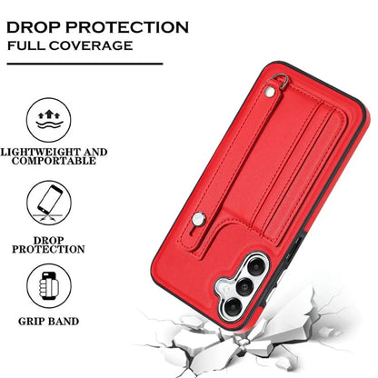 YB Leather Coating Series-5 For Samsung Galaxy A25 5G (Global) (161.0 x 76.5 x 8.3mm) Case Card Slots Phone Cover
