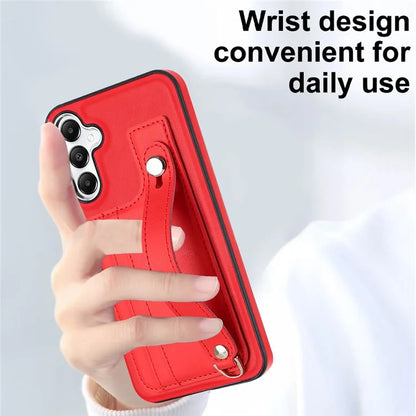 YB Leather Coating Series-5 For Samsung Galaxy A25 5G (Global) (161.0 x 76.5 x 8.3mm) Case Card Slots Phone Cover