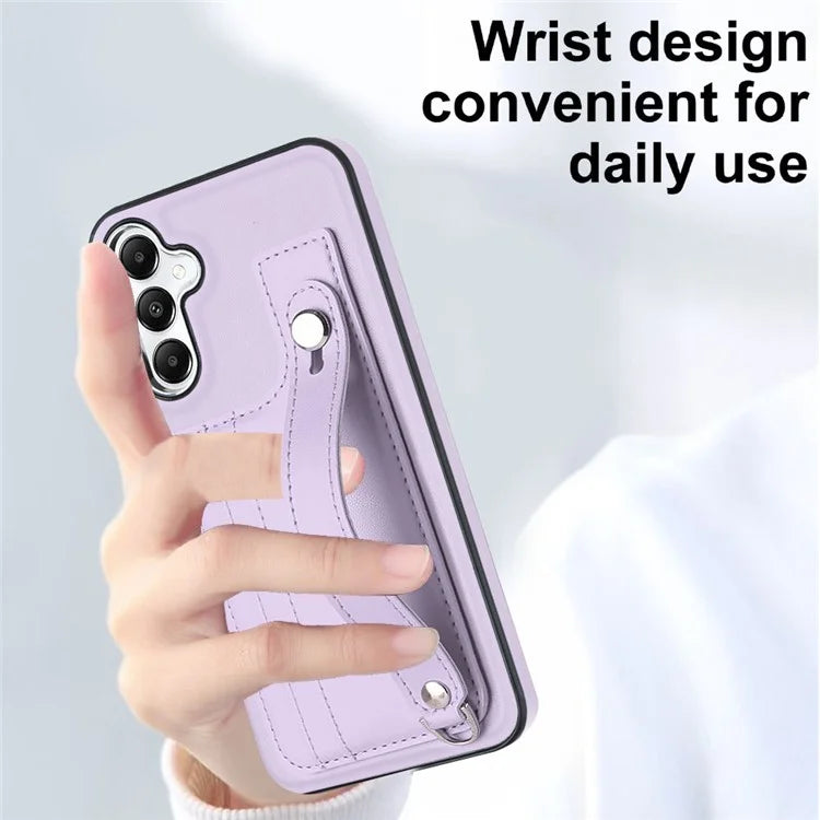 YB Leather Coating Series-5 For Samsung Galaxy A25 5G (Global) (161.0 x 76.5 x 8.3mm) Case Card Slots Phone Cover