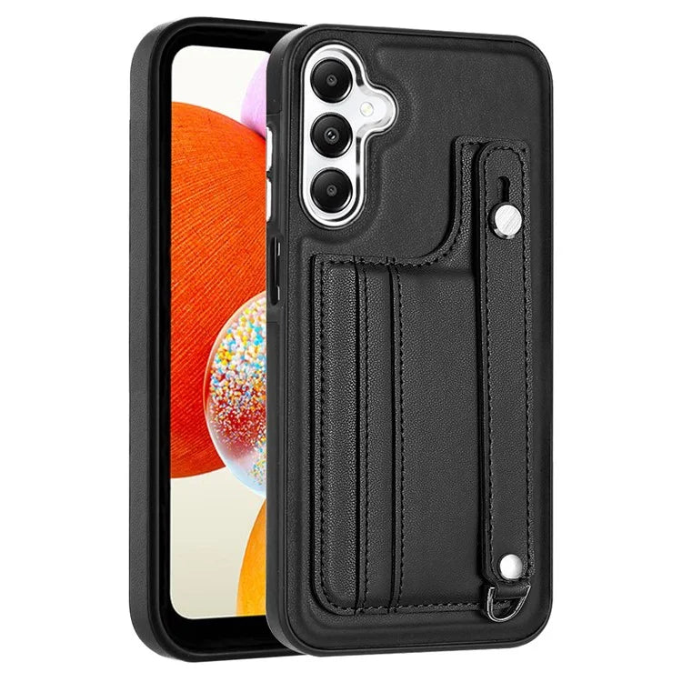 YB Leather Coating Series-5 For Samsung Galaxy A25 5G (Global) (161.0 x 76.5 x 8.3mm) Case Card Slots Phone Cover