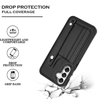 YB Leather Coating Series-5 For Samsung Galaxy A25 5G (Global) (161.0 x 76.5 x 8.3mm) Case Card Slots Phone Cover