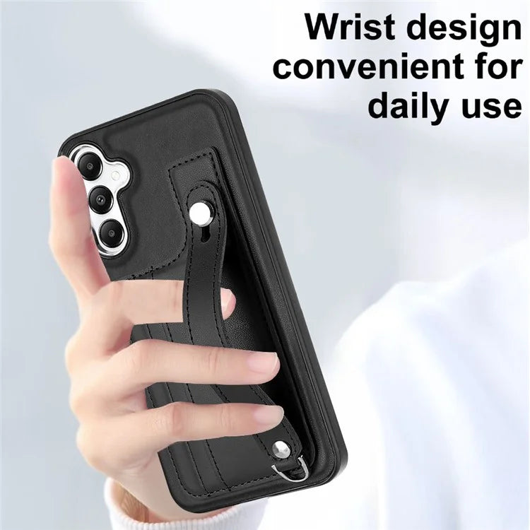 YB Leather Coating Series-5 For Samsung Galaxy A25 5G (Global) (161.0 x 76.5 x 8.3mm) Case Card Slots Phone Cover