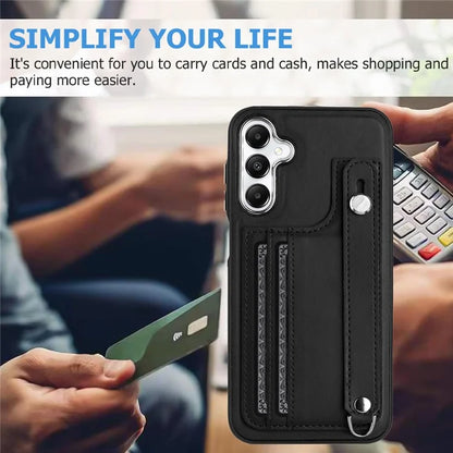 YB Leather Coating Series-5 For Samsung Galaxy A25 5G (Global) (161.0 x 76.5 x 8.3mm) Case Card Slots Phone Cover