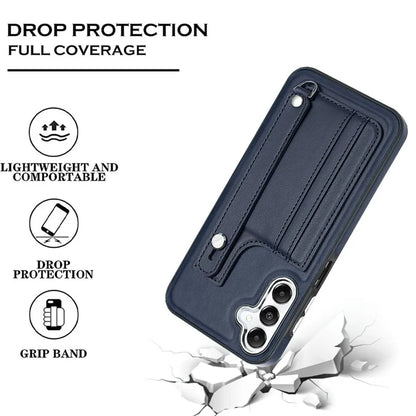 YB Leather Coating Series-5 For Samsung Galaxy A25 5G (Global) (161.0 x 76.5 x 8.3mm) Case Card Slots Phone Cover