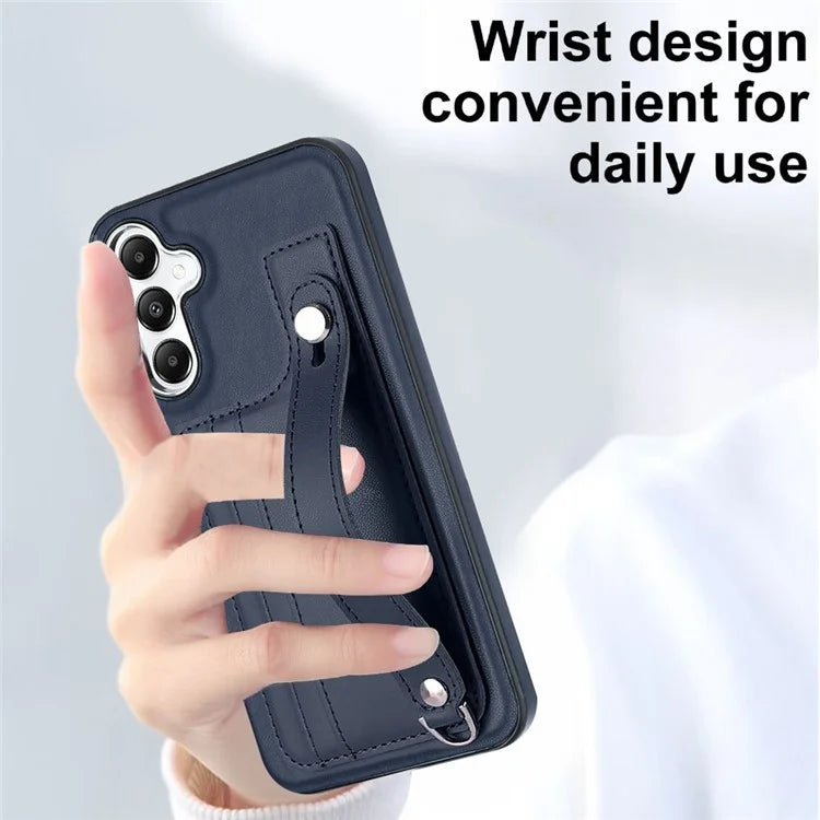 YB Leather Coating Series-5 For Samsung Galaxy A25 5G (Global) (161.0 x 76.5 x 8.3mm) Case Card Slots Phone Cover