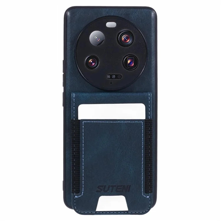 SUTENI H03 For Xiaomi 13 Ultra Case Leather+TPU Back Phone Cover with Card Holder