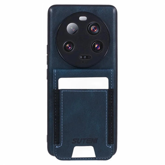 SUTENI H03 For Xiaomi 13 Ultra Case Leather+TPU Back Phone Cover with Card Holder