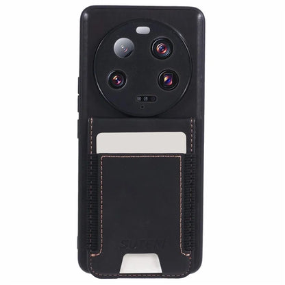 SUTENI H03 For Xiaomi 13 Ultra Case Leather+TPU Back Phone Cover with Card Holder