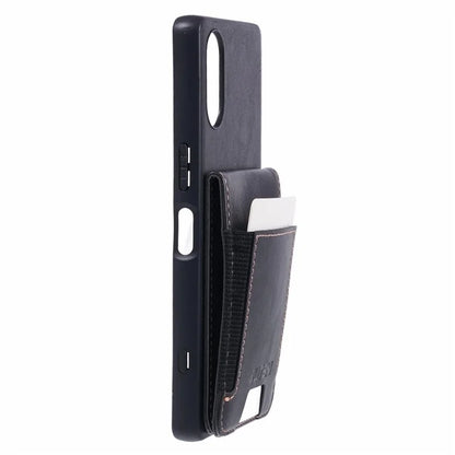 SUTENI H03 For Sony Xperia 5 V Phone Case Scratch-proof Leather+TPU Kickstand Shell