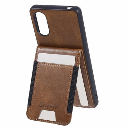 SUTENI H03 For Sony Xperia 5 V Phone Case Scratch-proof Leather+TPU Kickstand Shell