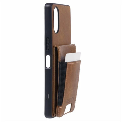 SUTENI H03 For Sony Xperia 5 V Phone Case Scratch-proof Leather+TPU Kickstand Shell