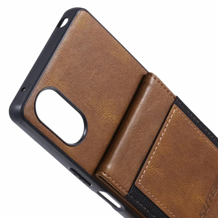 SUTENI H03 For Sony Xperia 5 V Phone Case Scratch-proof Leather+TPU Kickstand Shell