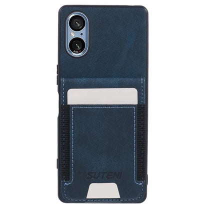 SUTENI H03 For Sony Xperia 5 V Phone Case Scratch-proof Leather+TPU Kickstand Shell