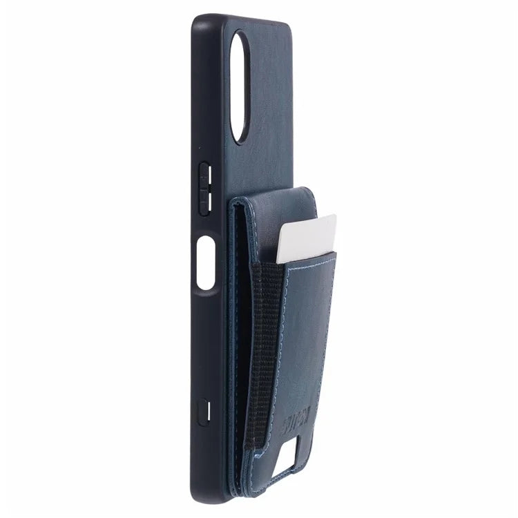 SUTENI H03 For Sony Xperia 5 V Phone Case Scratch-proof Leather+TPU Kickstand Shell