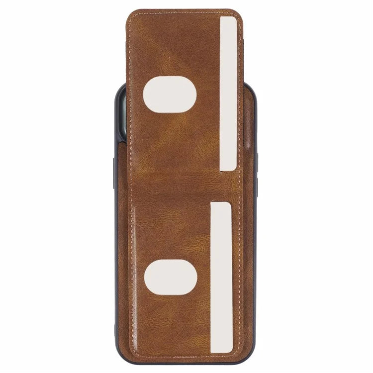SUTENI H03 For iPhone 14 Plus Back Phone Cover PU Leather Vertical Flip Kickstand Case