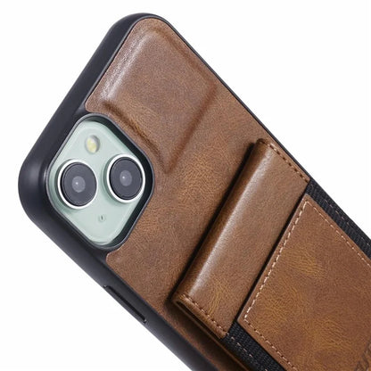 SUTENI H03 For iPhone 14 Plus Back Phone Cover PU Leather Vertical Flip Kickstand Case