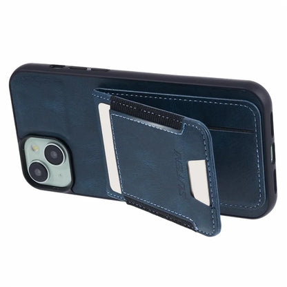 SUTENI H03 For iPhone 14 Plus Back Phone Cover PU Leather Vertical Flip Kickstand Case