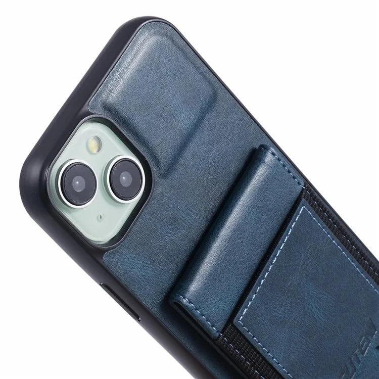 SUTENI H03 For iPhone 14 Plus Back Phone Cover PU Leather Vertical Flip Kickstand Case
