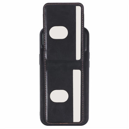 SUTENI H03 For iPhone 14 Plus Back Phone Cover PU Leather Vertical Flip Kickstand Case